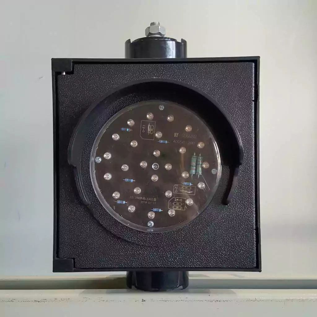 1-إشارة مرور LED 100 مم على شكل كرة أحمر أصفر أخضر