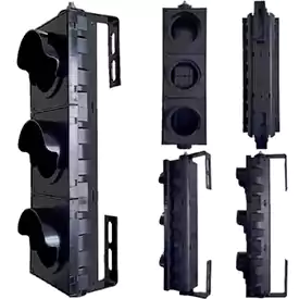 Cuerpo de la carcasa de la pieza del semáforo LED de 3 secciones de 100 mm (4 pulgadas)