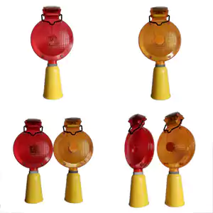 baliza solar de advertencia de doble cara de 140 mm